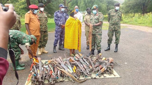 Unbelievable! 16 Bandits Surrender Their Firearms In Elgeiyo Marakwet