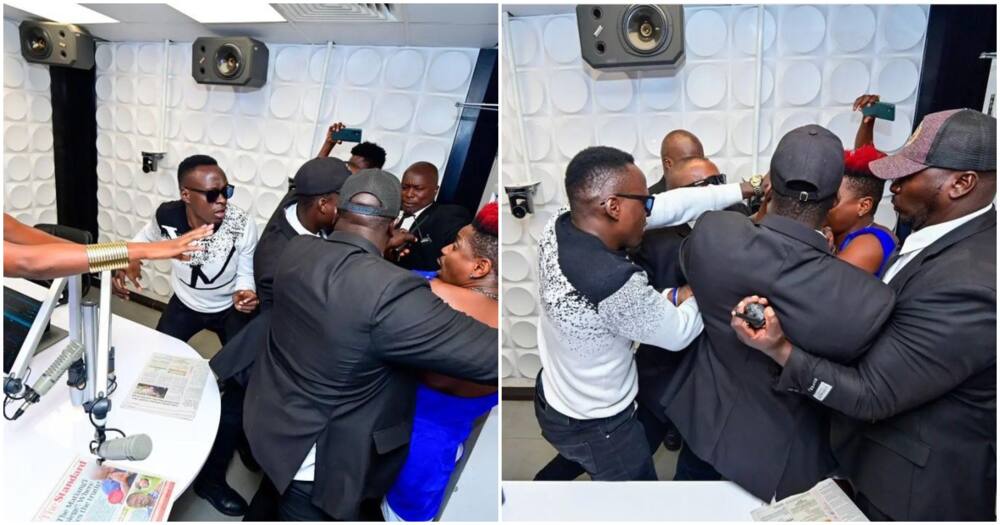 Eric Omondi & Obinna Exchange Blows At Kiss FM