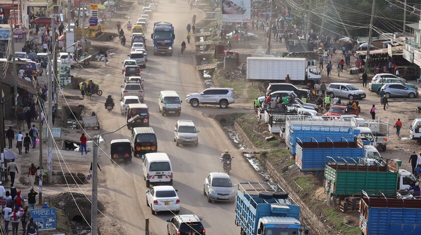 Ongata Rongai residents in Kajiado county on Monday staged early morning demonstrations over poor roads which are a huge hindrance to businesses in the area