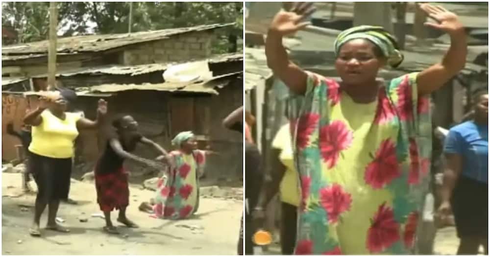 Sad Scenes in Mathare as Women Kneel Down Begging Police to Stop Teargassing Them