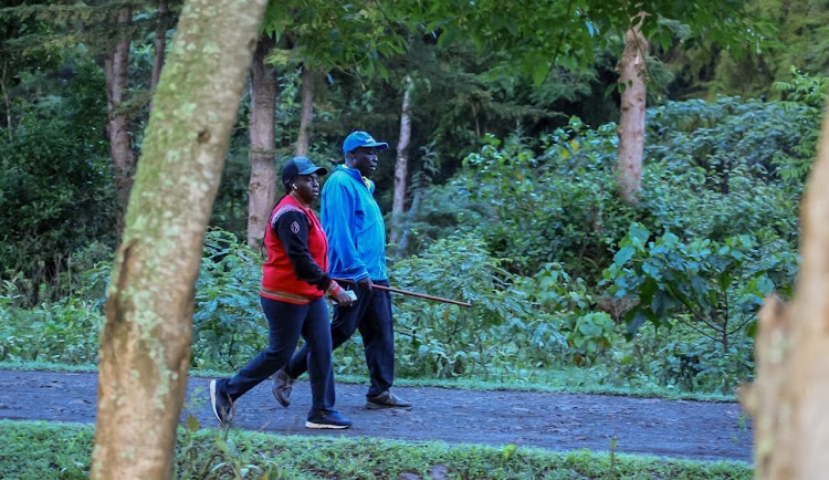Gachagua, Dorcas trek 18 kilometers across Mt Kenya Forest