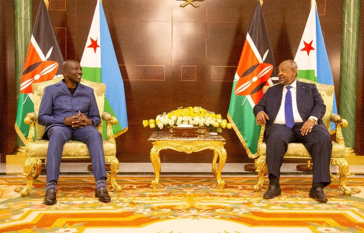 President William Ruto and Djibouti President  Ismaïl Omar Guelleh