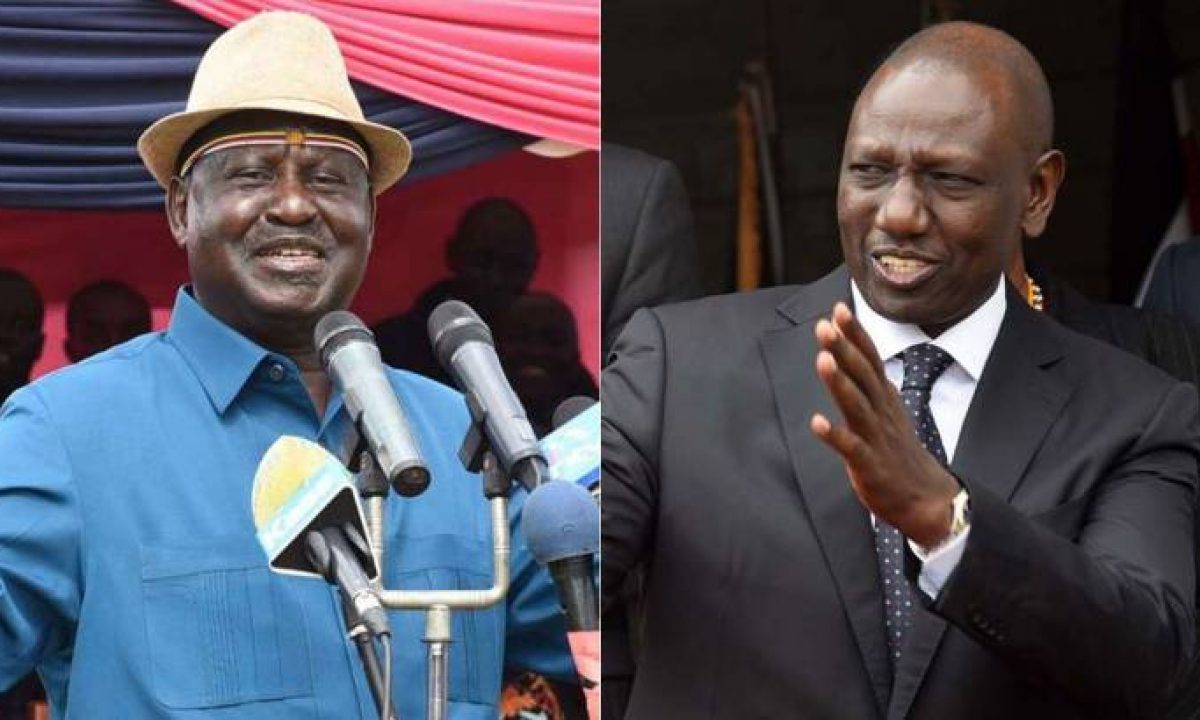 Raila Odinga and President Ruto