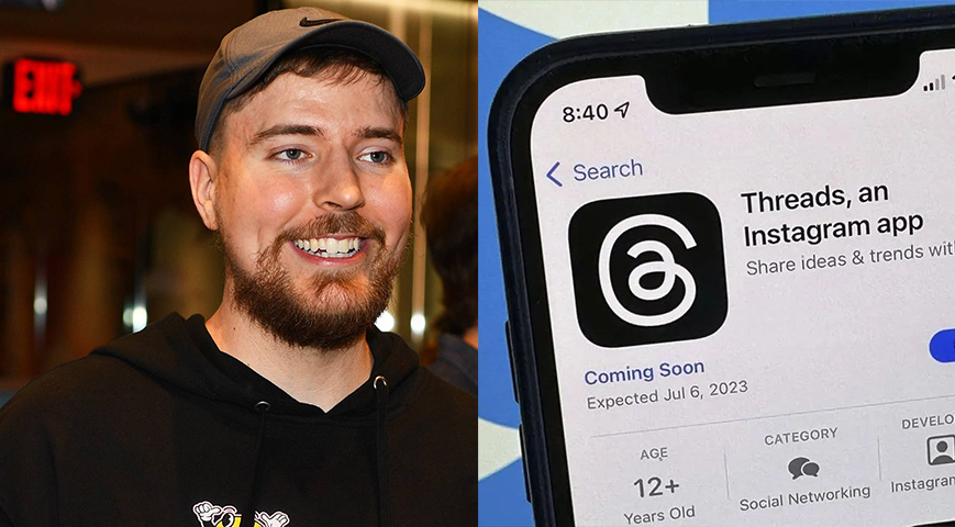 MrBeast becomes first person to hit 1 million followers on ‘Twitter killer’ app Threads