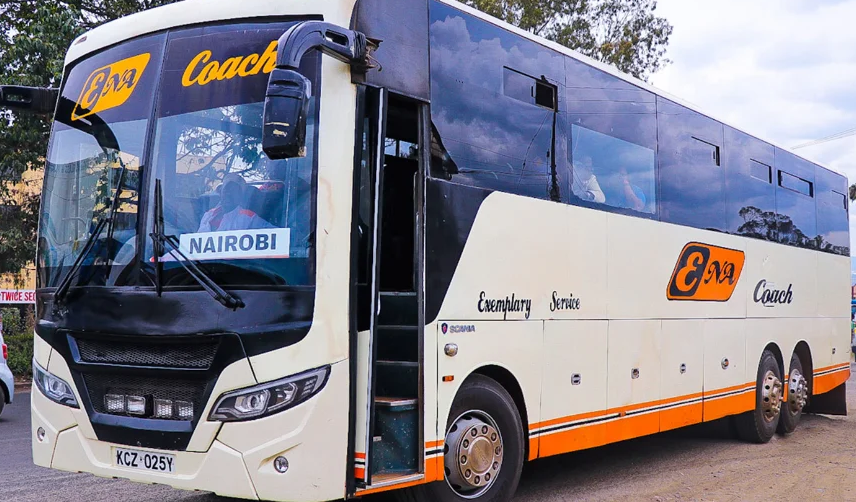 Ena Coach Bus Bursts Into Flames On Narok-Mai Mahiu Highway