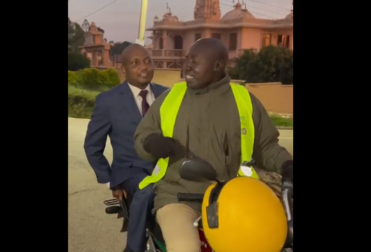 Moses Kuria Arrives To A Cabinet Meeting On A Boda Boda In Kakamega