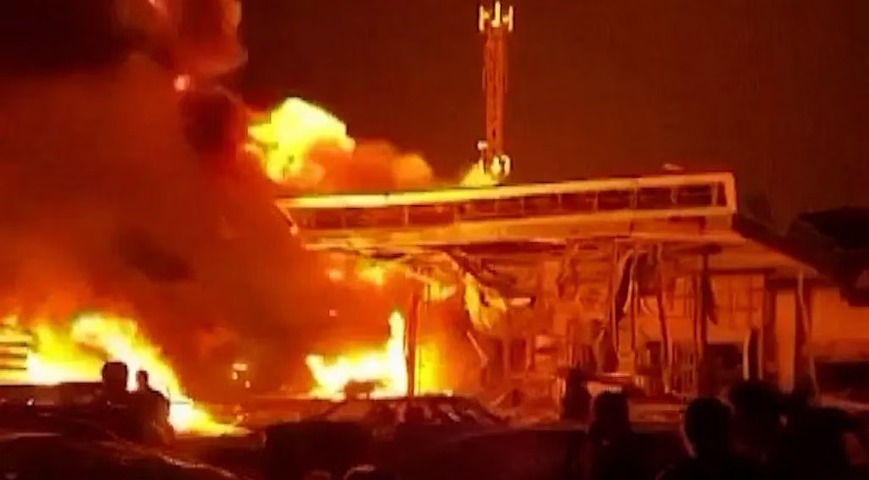 Russia gas station explosion
