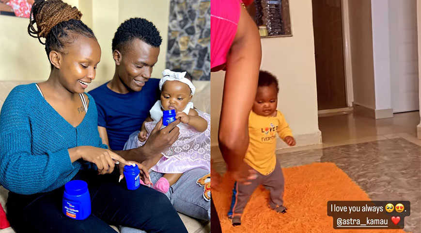 Georgina Njenga Excited as Her Baby Astra Learns to Walk
