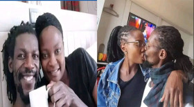 man caught on tape slapping a woman says she will not leave him