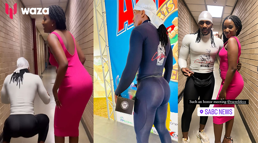 Claudia Naisabwa Meets Trending South African Fitness Trainer, King of Squats