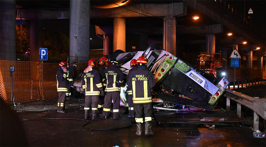 bus accident kills dozens in Italy