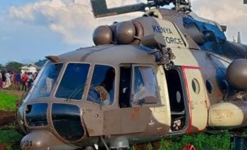 KDF Helicopter Crashes After Delivering Relief Food In Wajir