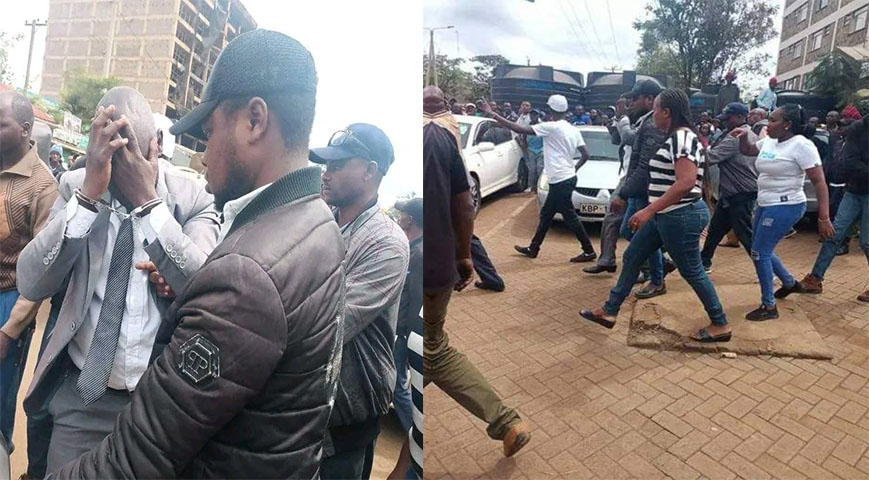 Police Officer Arrested After Robbing An M-Pesa Shop, Attempts To Hide Inside Bank
