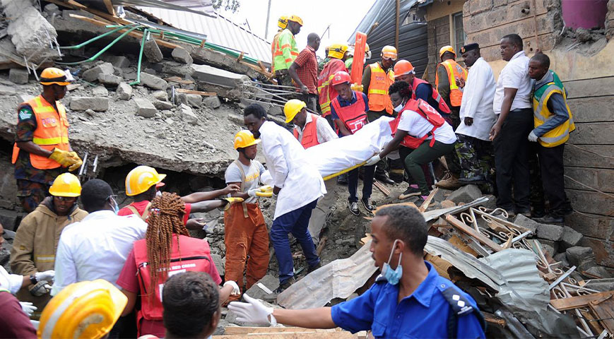 4 People Dead, 8 Injured After Scaffolding Collapses At Pangani Building