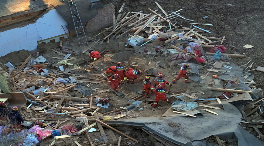 At Least 116 Dead In Northwest China Earthquake