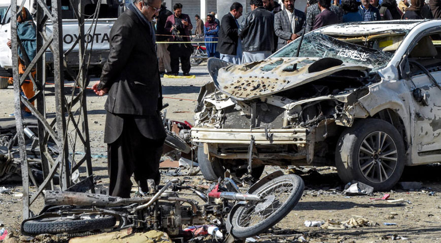 12 Killed By Blast Near On Eve Of Pakistan Election