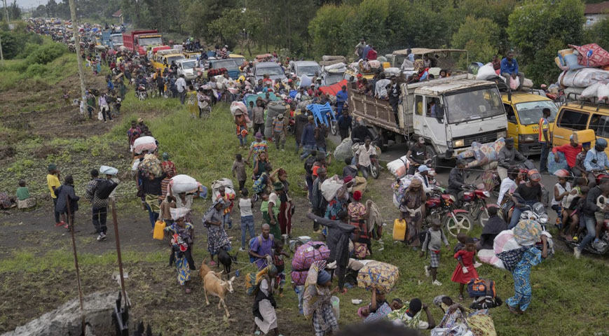 DRC residents fleeing conflict