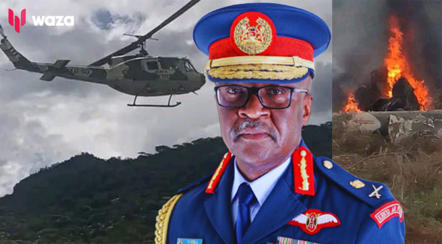 BREAKING NEWS! KDF Boss Ogolla Airlifted After Chopper Crash in West Pokot (PHOTOS)