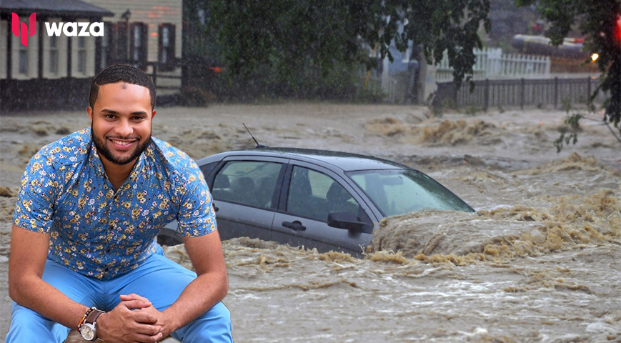 Journalist Jamal Gaddafi escapes death as his car is swept by floods [Video]
