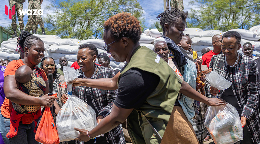 Rachel Ruto Distributes Food To 1,000 Households Affected By Floods In Kibra
