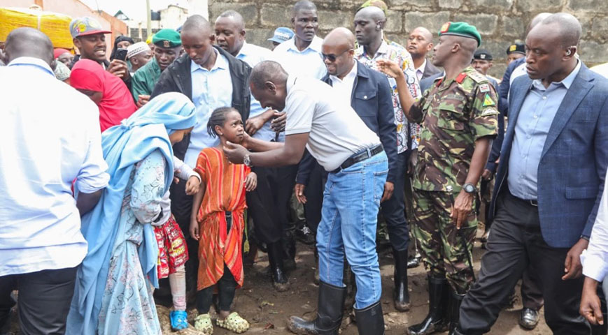 President Ruto visits flood victims