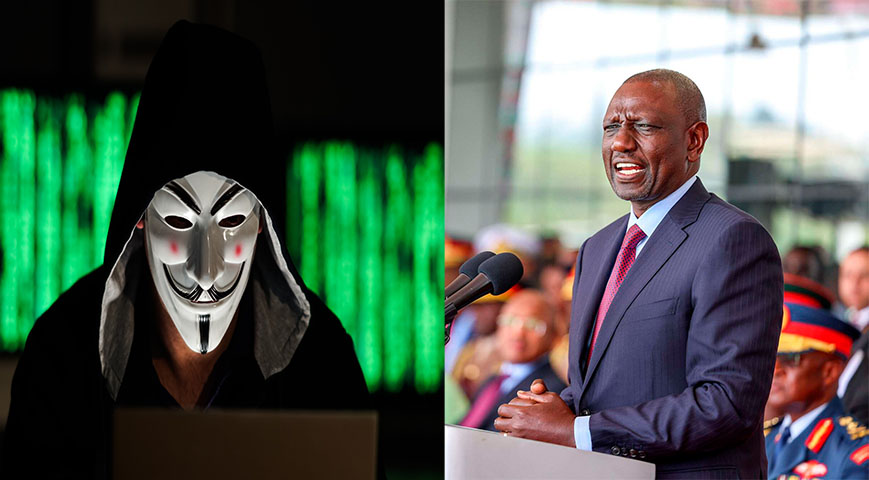 Anonymous sends a stern warning to president Ruto