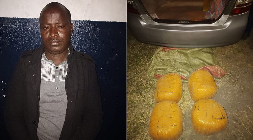 Man arrested with bhang worth 600k