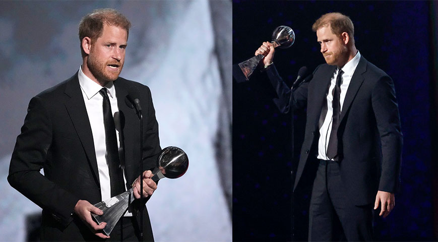 Prince Harry accepts Pat Tillman Award for Service at 2024 ESPYs