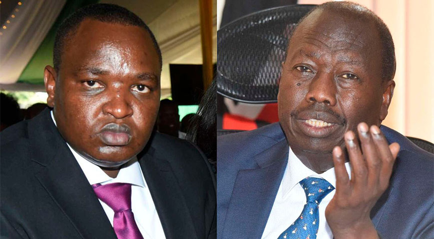 Baringo County Governor Benjamin Cheboi (right) and his deputy Felix Maiyo