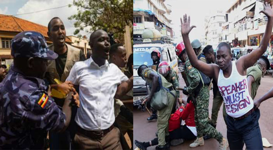 Ugandan protesters