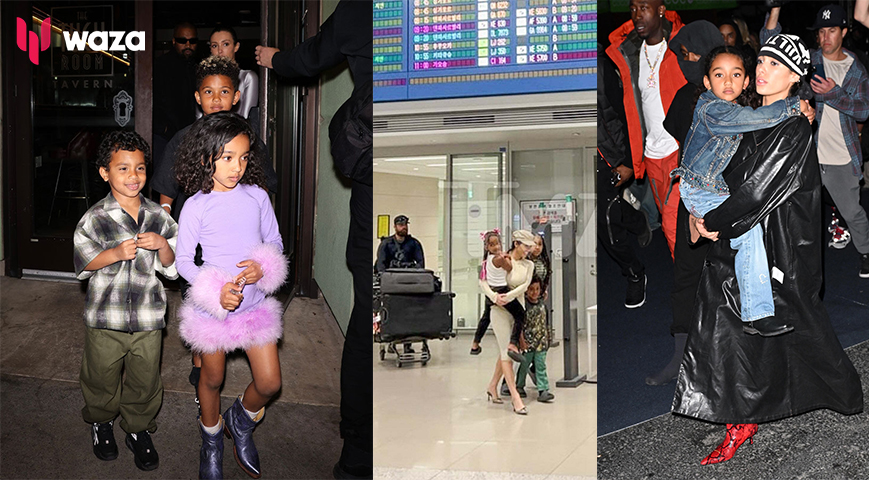 Kanye West, Bianca Censori Take His Kids to Korea for 'Vultures 2' Event