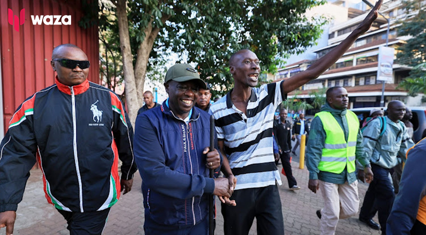 Smiles, talks as Gachagua interacts with Kisumu residents in early morning walk