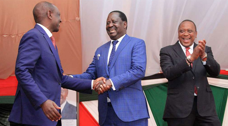 President Ruto, ODM leader Raila Odinga and former president Uhuru Kenyatta