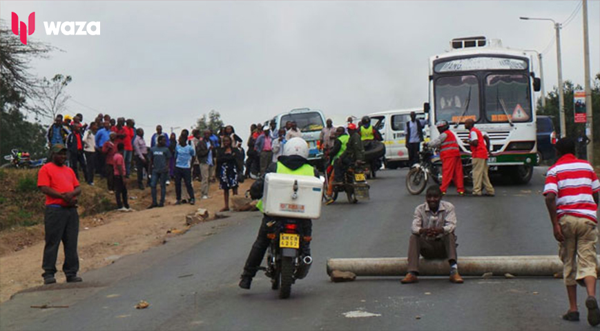 Multimedia University students protest, disrupt transport on Magadi road