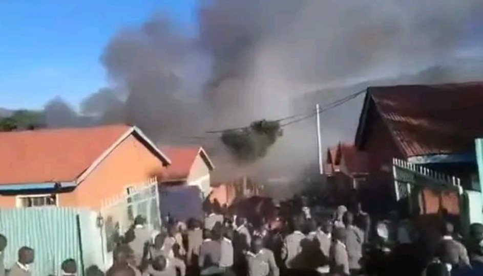 Fire Razes Down A Dormitory At Ortum Boys High School In Kapenguria