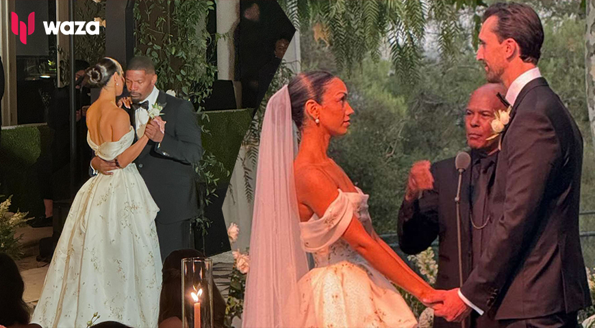 Jamie Foxx Walks His Daughter, Corinne, Down The Aisle During Her Wedding To Joe Hooten