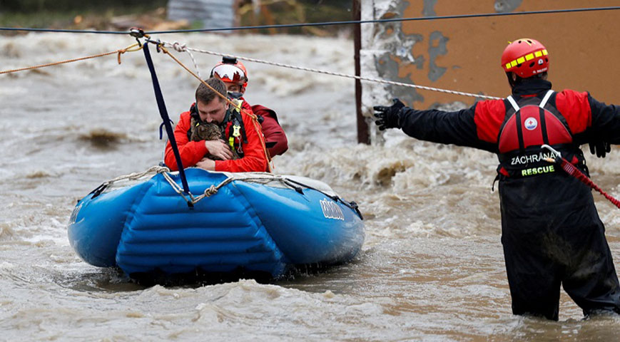 Rescue workers