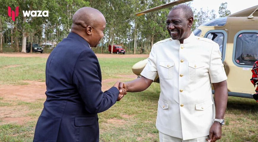 Kindiki receives Ruto in Kwale for Mashujaa Day celebrations