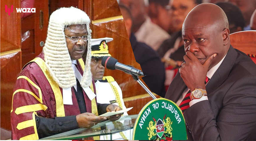 DP Rigathi Gachagua addresses Parliament during his impeachment motion hearing on October 8, 2024.