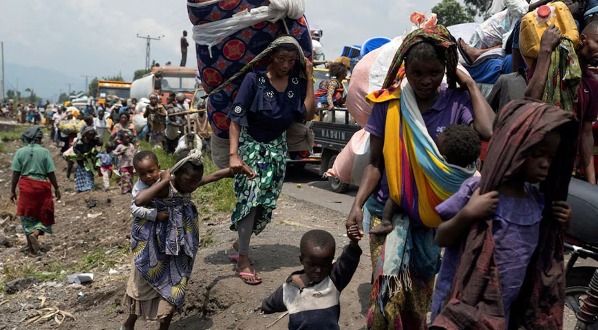 DRC residents fleeing conflict