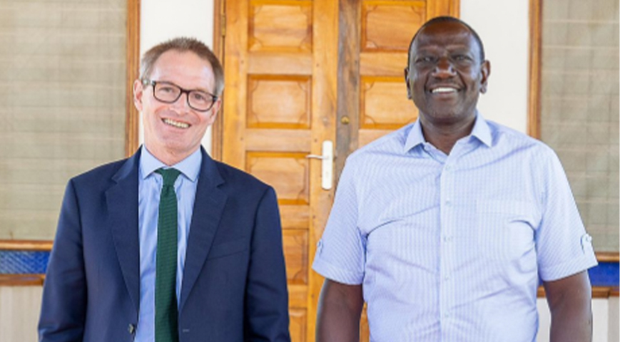 The British High Commissioner to Kenya Neil Wigan and President Ruto