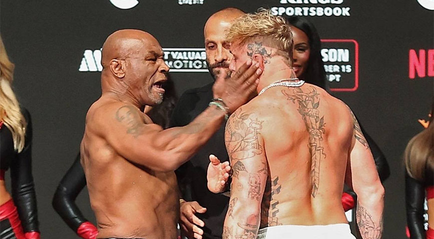 Mike Tyson and Jake Paul