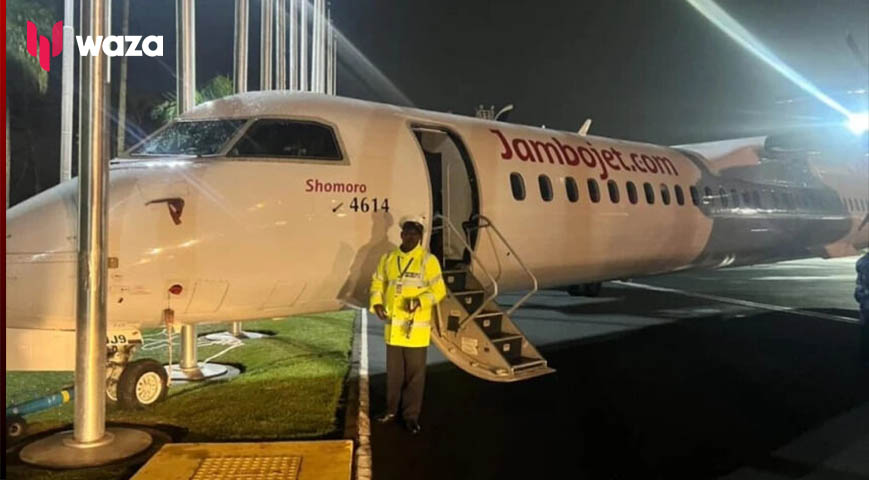 Jambojet plane crashes into poles at JKIA