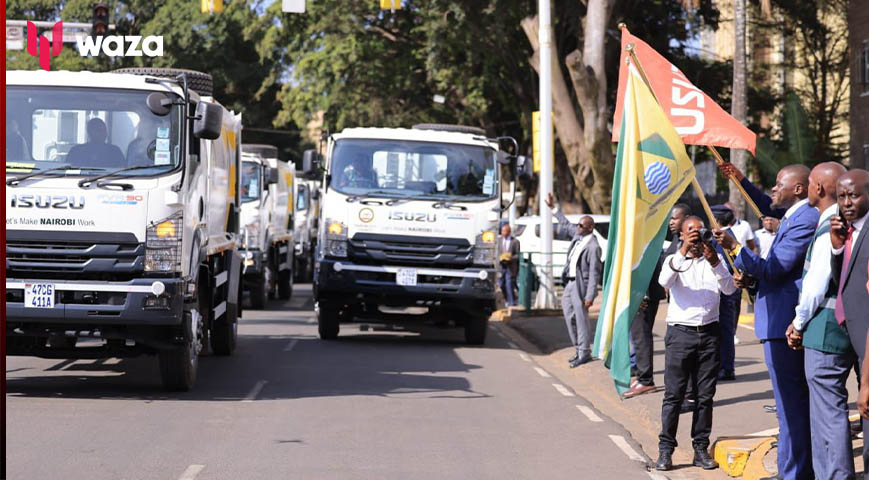 Sakaja flags off 24 new garbage trucks, unveils plan for Green Nairobi Company