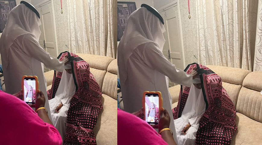Zuchu and Diamond during their alleged traditional wedding